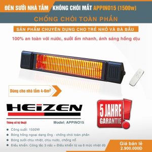 Đèn sưởi nhà tắm Heizen Appino15 (điều khiển từ xa)