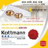 Đèn sưởi nhà tắm Kottmann 2 bóng âm trần – K9-R